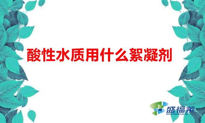 酸性水質(zhì)用什么絮凝劑(酸性條件下使用的絮凝劑)